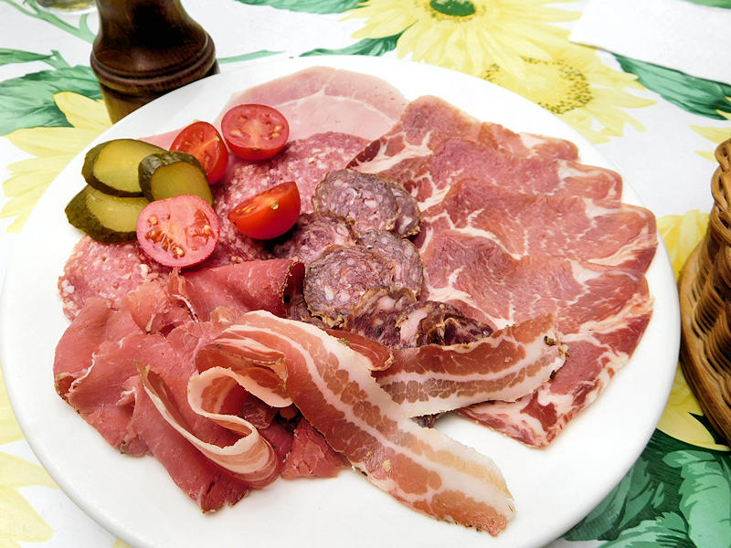 Gimmelwald, Switzerland meat plate