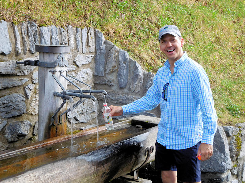 Swiss Alps Water Fountain