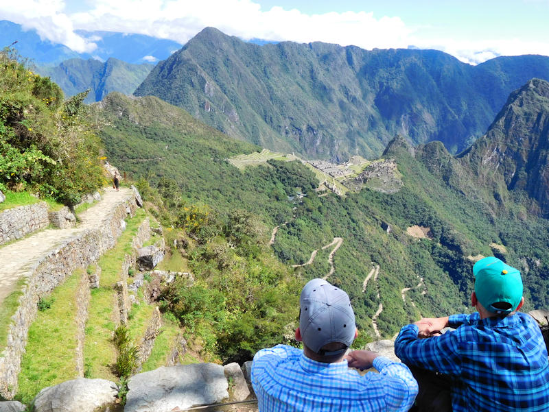 View of Machu Picchu from Sun Gate on Inca Trail