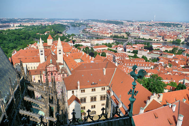 View from St Vitus Cathedral in Prague