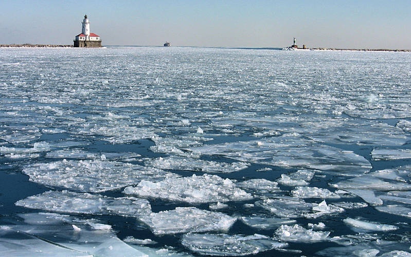 Frozen Lake Michigan