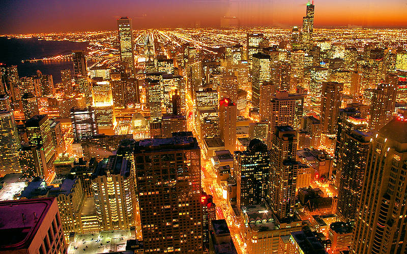 Downtown Chicago at Night