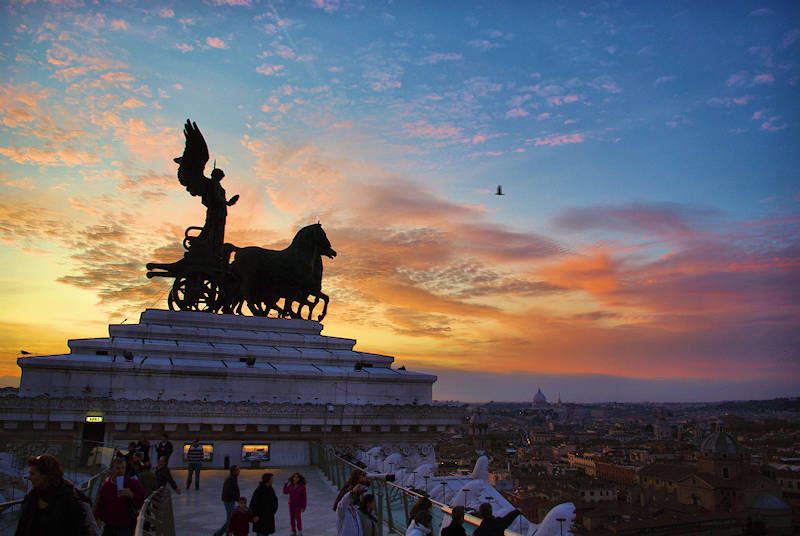 Sunset from Monumento a Vittorio Emanuele II